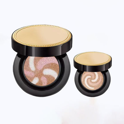Replacement three-color air cushion foundation: provides coverage without powder caking, and offers long-lasting, smooth wear