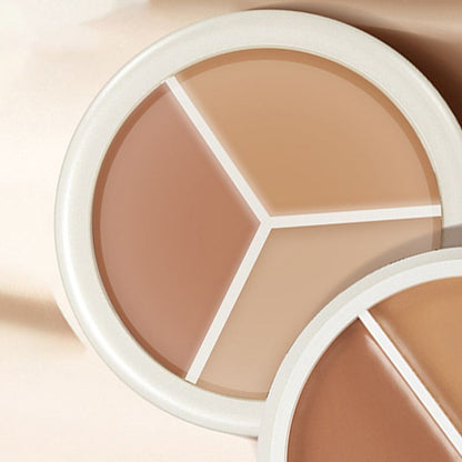 Three-color concealer for covering spots, acne marks, and dark circles