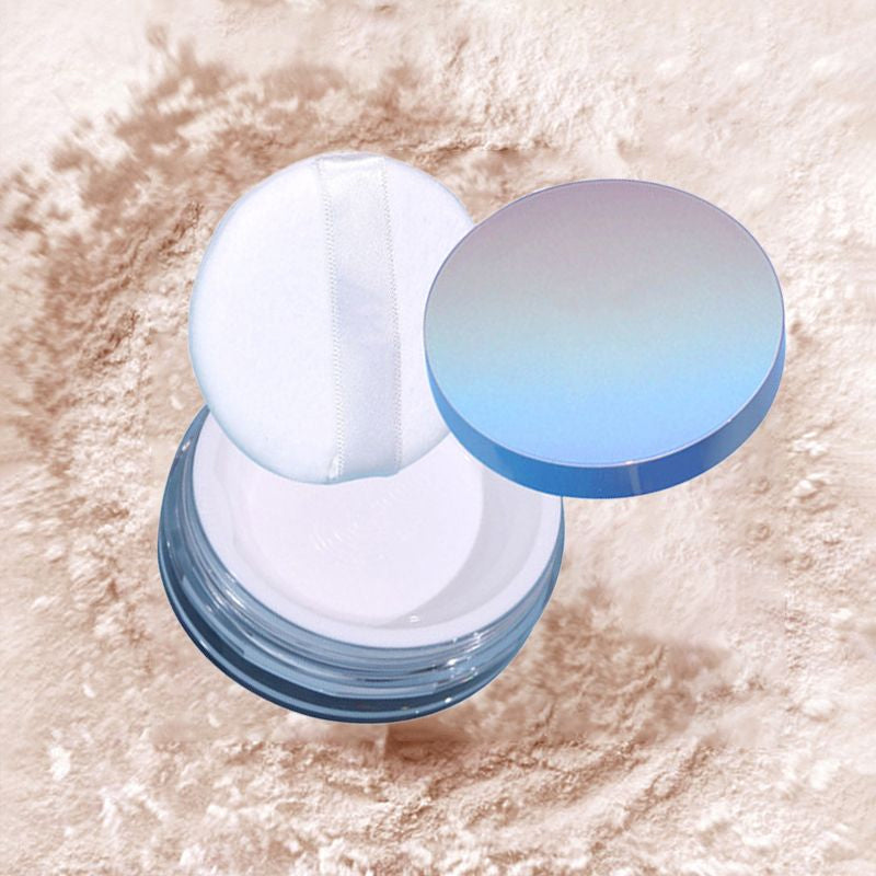 Set-in powder that is water- and sweat-resistant, provides long-lasting oil control, creates a lightweight, blurred finish, and maintains its effect throughout the day