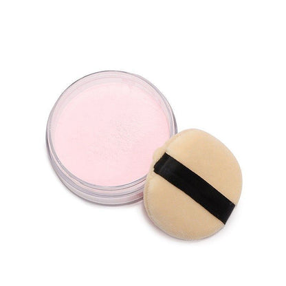 Clear, translucent powder thats invisible to the eye. Its refreshing, sweat-resistant, doesnt clog the skin, and prevents smudging or fading