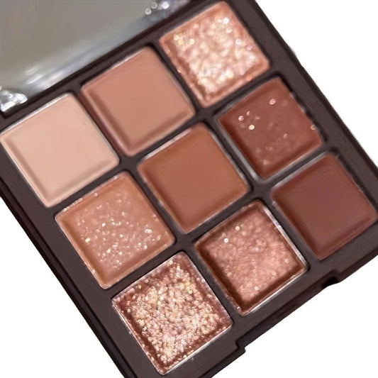 Fashionable Waterproof Pearlized Matt 9-Color Eyeshadow