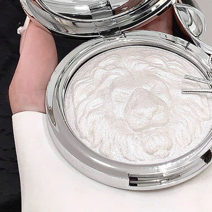Lion Ginger Highlighting Mineral Powder for Contouring and Brightening the Face, with Shimmer Effect on the Nasal Areas