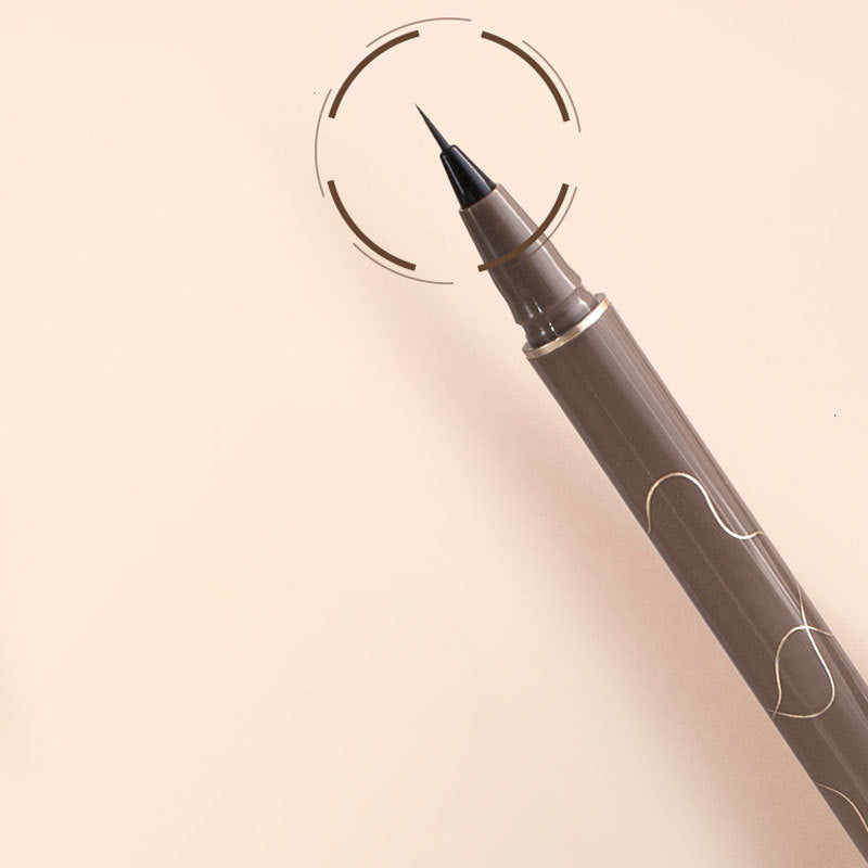 Ultra-fine, quick-drying, waterproof, long-lasting, non-staining brown precision eyeliner gel pen