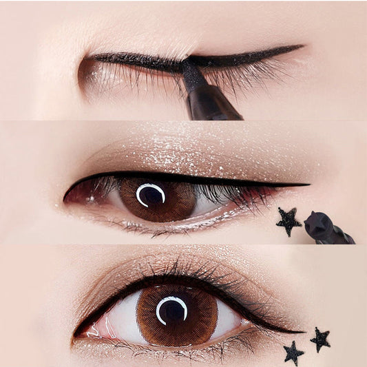 Patterned Eyeliner Pen with Long-Lasting Waterproof Effect and Decorative Corners
