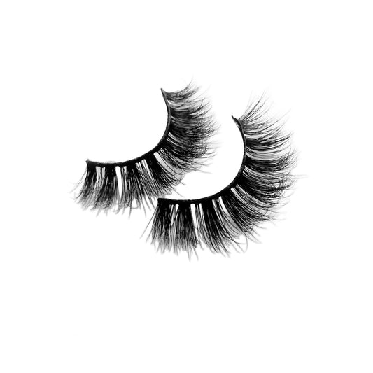 Mink fur 3D fake eyelashes, dense, curled, multi-layered, soft and flexible eyelashes