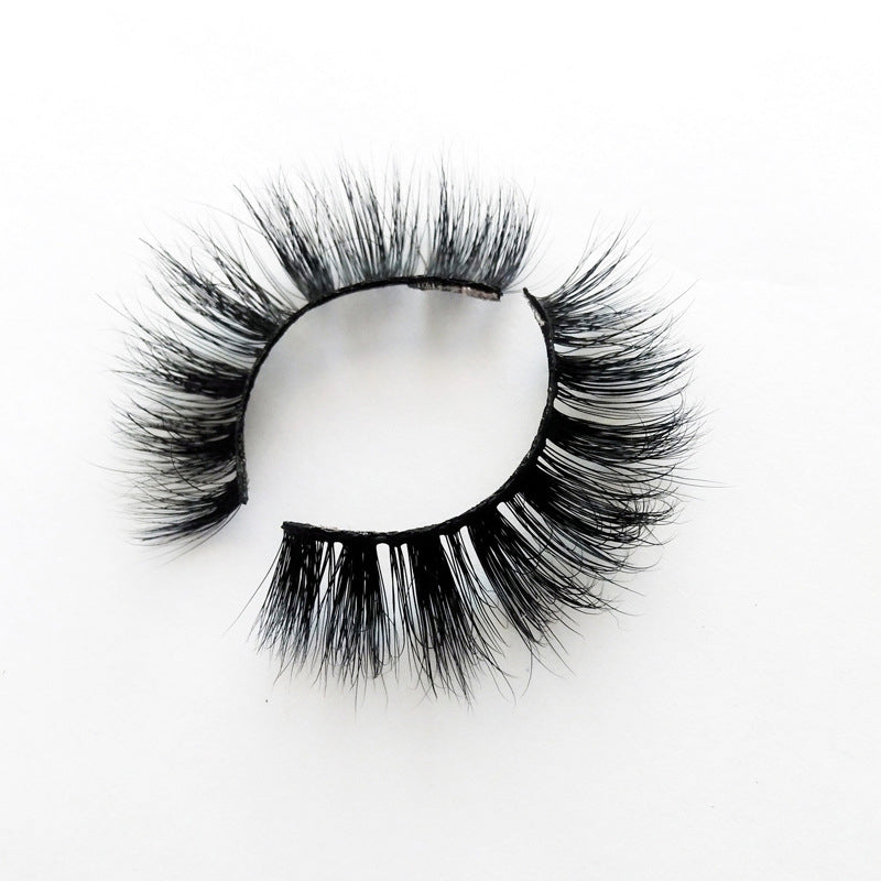 Mink fur 3D fake eyelashes, dense, curled, multi-layered, soft and flexible eyelashes