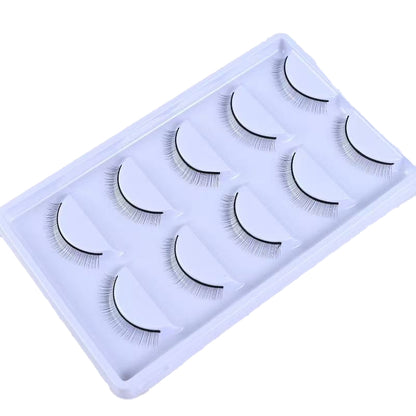 5-pair set of practice false eyelashes for beginners, soft and curled