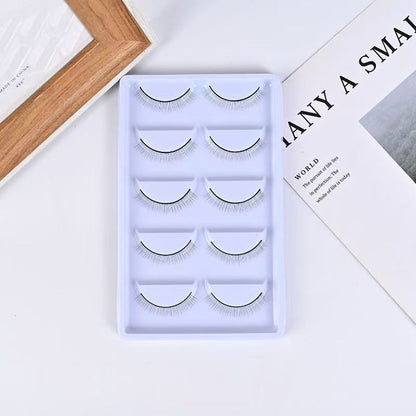 5-pair set of practice false eyelashes for beginners, soft and curled