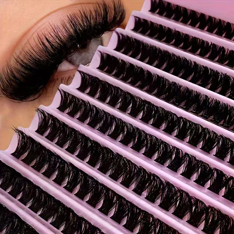 Segmented self-grafted dense, natural stage-style vacation eyelashes with soft hairs