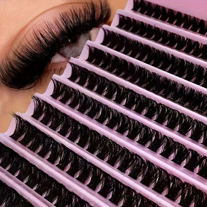 Segmented self-grafted dense, natural stage-style vacation eyelashes with soft hairs