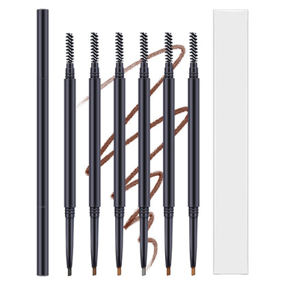 Small batch ultra-fine double-ended brow pencil, smudge-proof, natural, three-dimensional, long-lasting color, brow gel/powder.