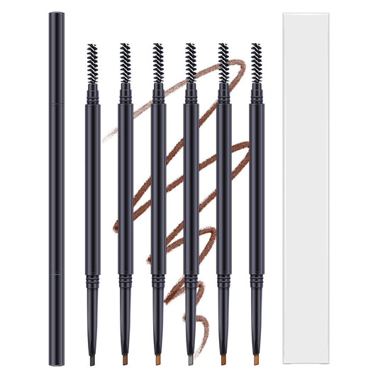 Small batch ultra-fine double-ended brow pencil, smudge-proof, natural, three-dimensional, long-lasting color, brow gel/powder.