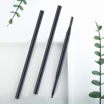 Small batch ultra-fine double-ended brow pencil, smudge-proof, natural, three-dimensional, long-lasting color, brow gel/powder.