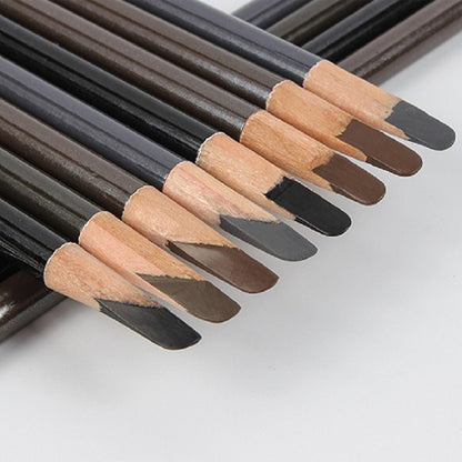 Hard-core scissor-shaped eyebrow pencil, a semi-permanent eyebrow pencil for permanent makeup artists, creating defined individual eyebrow hairs.