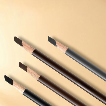 Hard-core scissor-shaped eyebrow pencil, a semi-permanent eyebrow pencil for permanent makeup artists, creating defined individual eyebrow hairs.