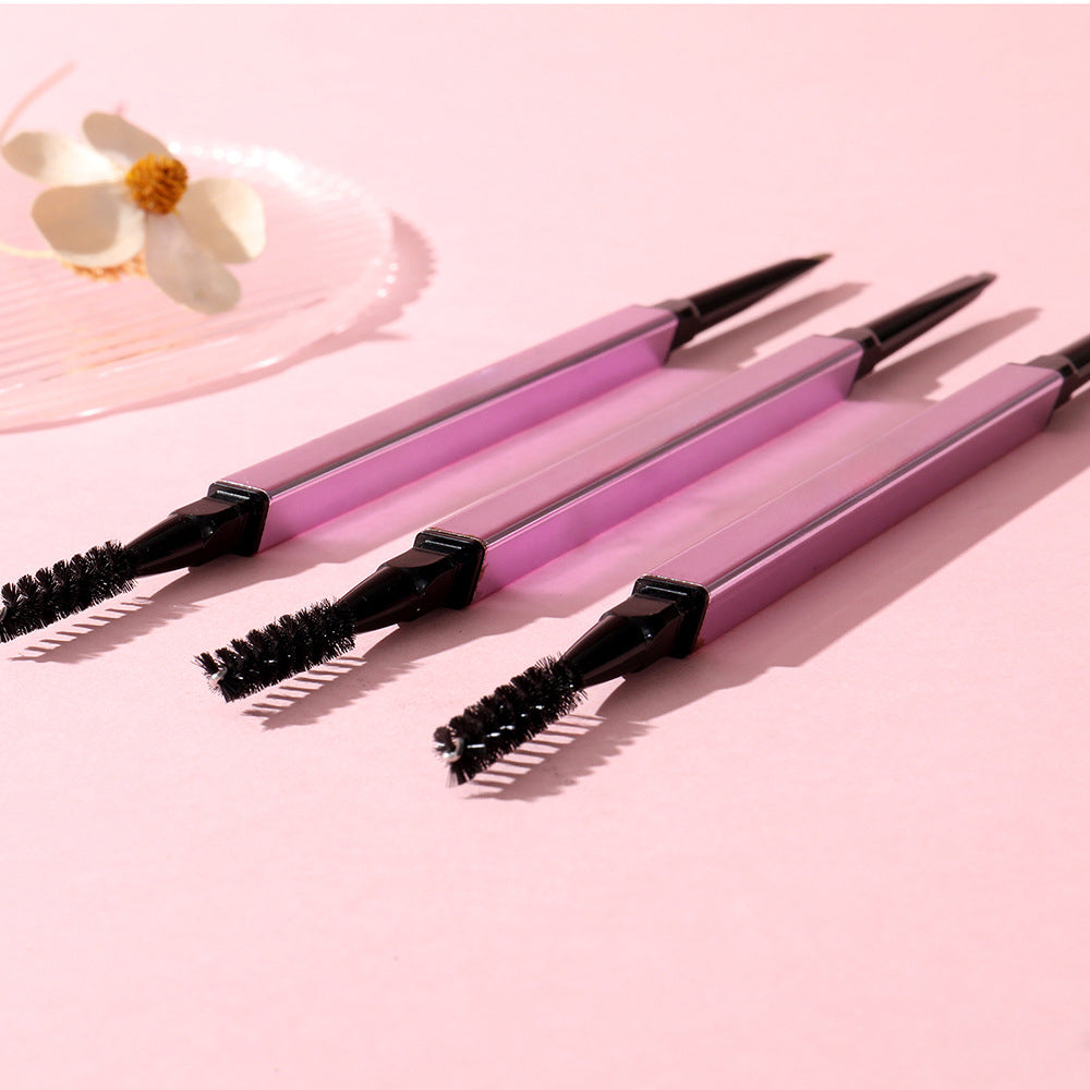 Triangular eyebrow pencil, ultra-fine double-ended makeup.