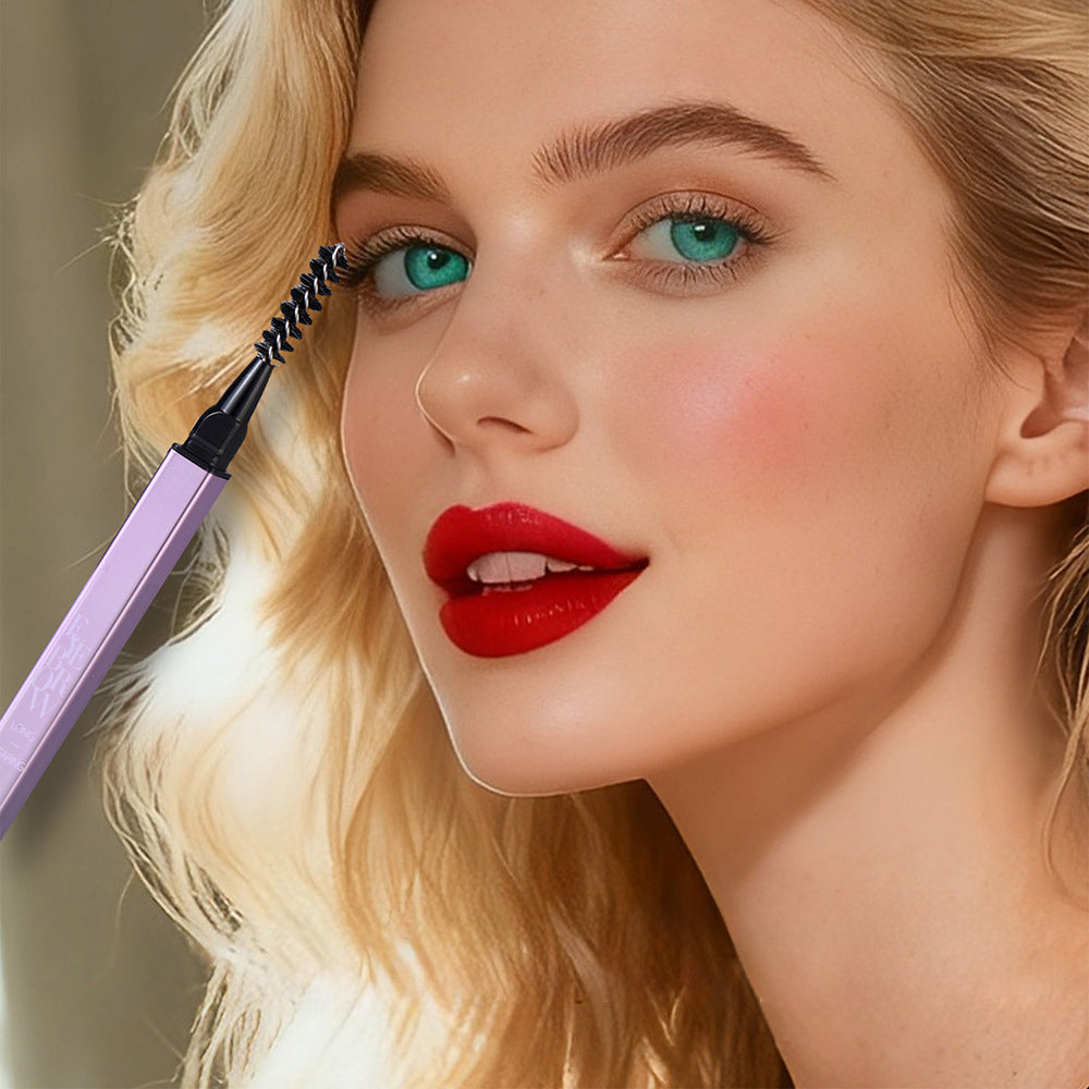 Triangular eyebrow pencil, ultra-fine double-ended makeup.
