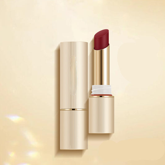 Non-sticky, airtight lipstick, matte finish, brightens skin tone, soft matte, silky smooth, and long-lasting.