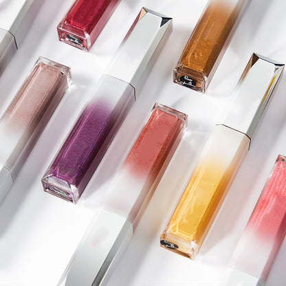 Lacquer lip gloss, pearlescent shimmer lipstick, plumping lip metallic European and American style lip color