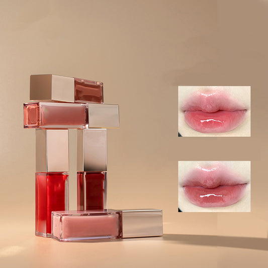 Delightful Icy Lipstick, Hydrating and Glossy, Plump Lips, Mirror-like Lipstick, Moisturizing Sample, Suitable for Students