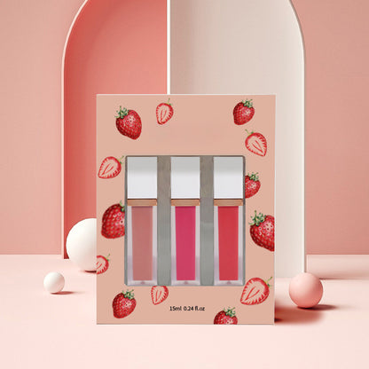 Multi-color matte lip gloss makeup set with vibrant color and moisturizing lip color