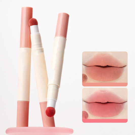 Twilight Fruit Puree Lip Powder Cream, Soft Matte Lip Gloss, Nude Finish, Low Saturation Matte Lip Cream, Makes Skin Look Brighter and Doesn't Emphasize Lip Lines