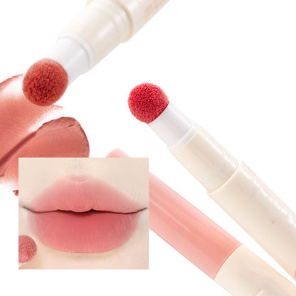 Twilight Fruit Puree Lip Powder Cream, Soft Matte Lip Gloss, Nude Finish, Low Saturation Matte Lip Cream, Makes Skin Look Brighter and Doesn't Emphasize Lip Lines