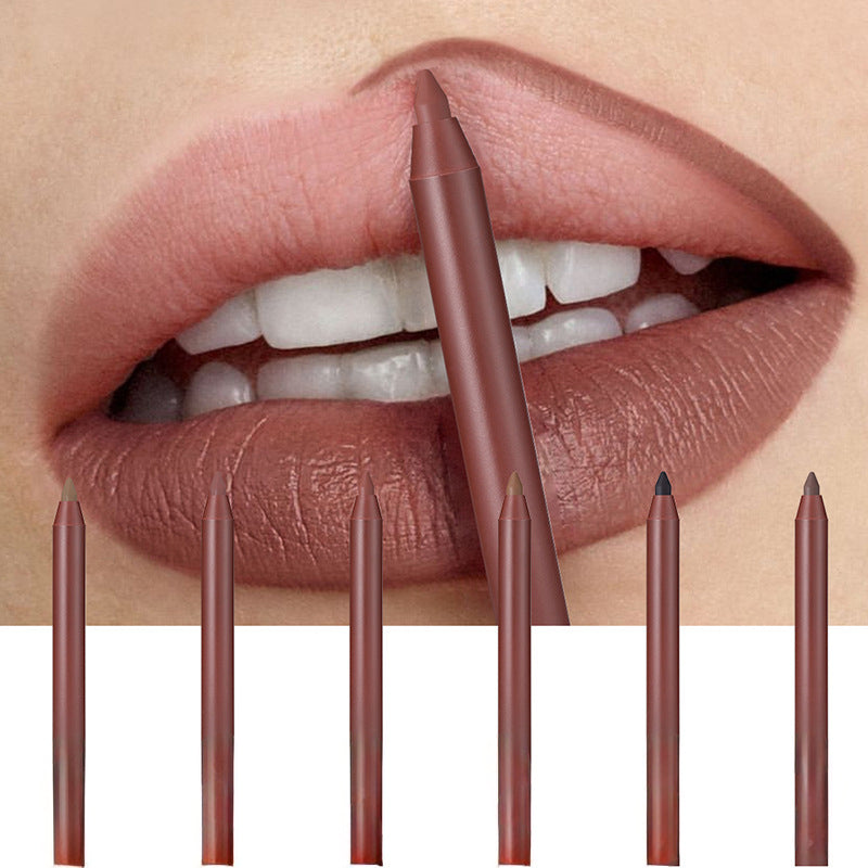 Lip liner, lipstick pencil, waterproof, long-lasting, non-stick, matte finish, women's lip liner.