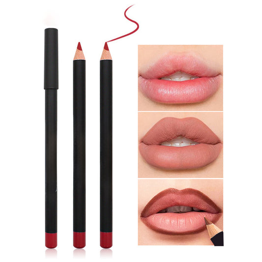Multi-color lipstick pencil, long-lasting double-ended pink lip liner