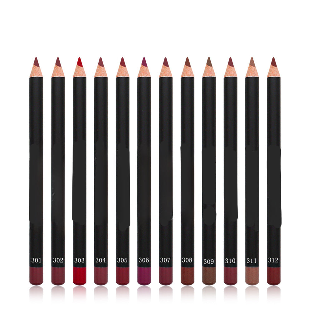 Multi-color lipstick pencil, long-lasting double-ended pink lip liner