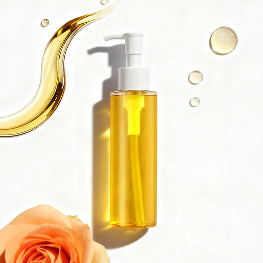 Plant-based cleansing oil for deep facial cleansing, gentle and non-irritating, suitable for all skin types including eyes, lips, and face.