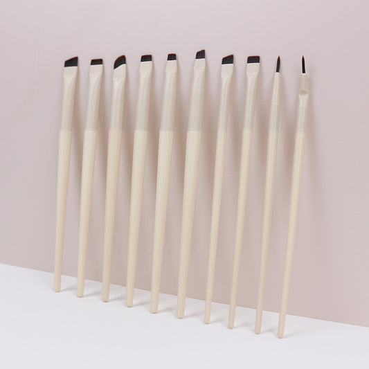 Eyeliner brush set, ultra-thin, fine, flat-headed, angled brow brush, under-eye bag brush, eyelid brush, sharp eyeliner brush