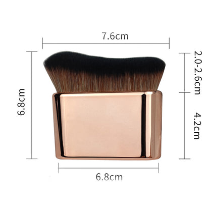Extra Large Soft Bristle Makeup Brush, Multifunctional Body Brush, Bamboo Flat Brush, Neck Brush, Caterpillar-Shaped Foundation/Powder Brush