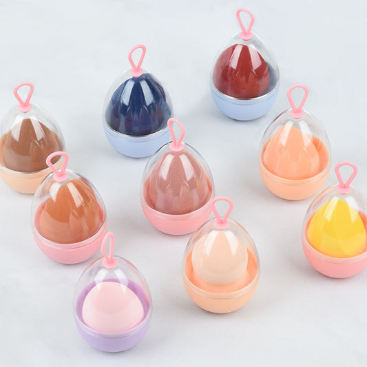 Super soft, wet and dry dual-use, bouncy beauty sponge that doesn't absorb powder, gourd-shaped powder puff, teardrop-shaped slanted sponge that can hold makeup sponges.