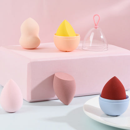 Super soft, wet and dry dual-use, bouncy beauty sponge that doesn't absorb powder, gourd-shaped powder puff, teardrop-shaped slanted sponge that can hold makeup sponges.