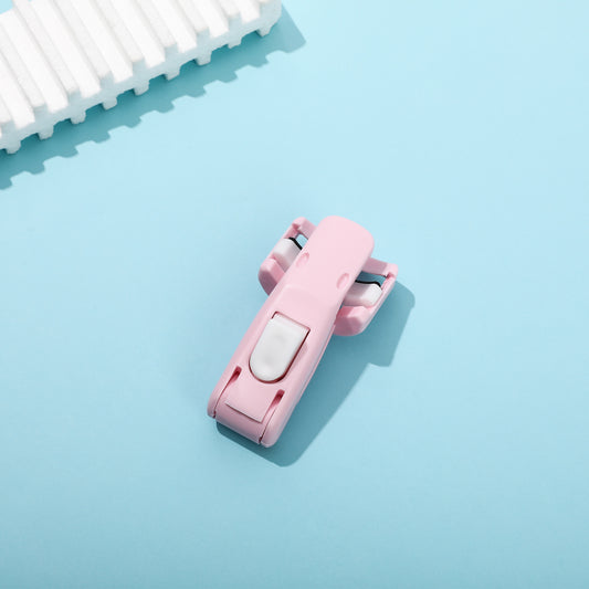 Folding Press-Type Eyelash Curler, Mini Plastic Eyelash Curler, Portable Makeup Tool