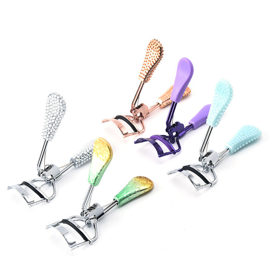 Eyelash curler with duckbill handle, wide-angle eyelash curler, partial natural eyelash curler.