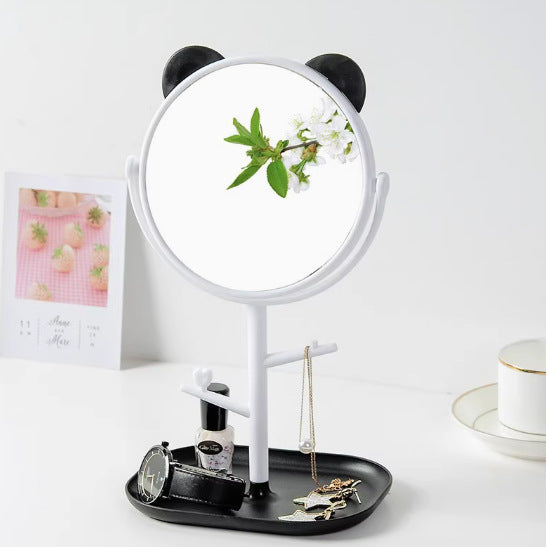 Cat-ear style single-sided makeup mirror, cartoon high-definition princess mirror, dormitory desktop makeup mirror