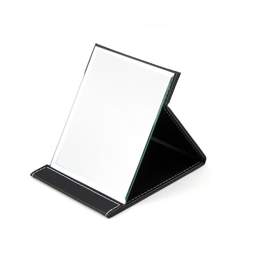 Folding storage mirror, PU paper mirror, high-definition makeup mirror, student dormitory desktop mirror, portable small desktop mirror