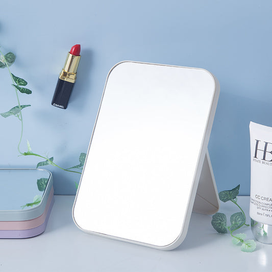 High-definition makeup mirror, tabletop simple dressing mirror, square princess mirror, minimalist folding portable makeup mirror.