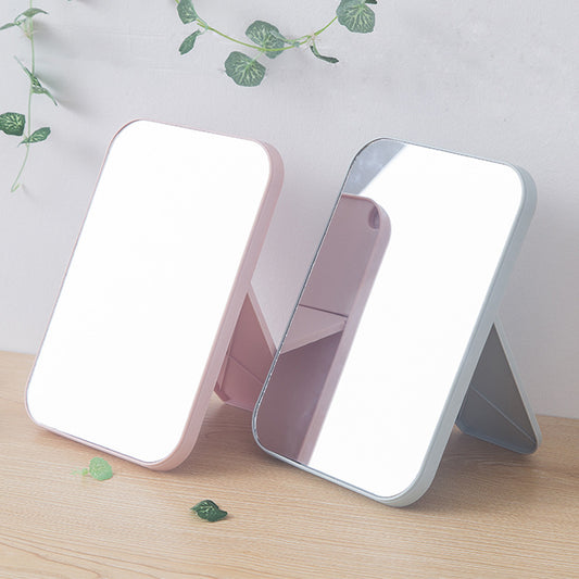 High-definition makeup mirror, tabletop simple dressing mirror, square princess mirror, minimalist folding portable makeup mirror.