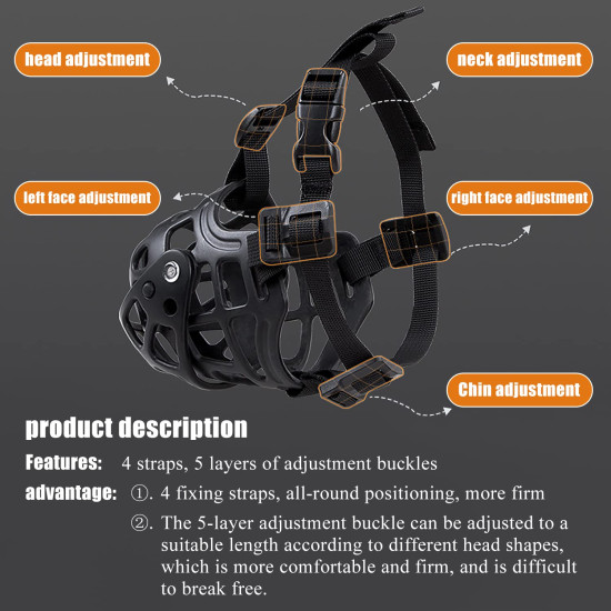 Adjustable Basket Dog Muzzle