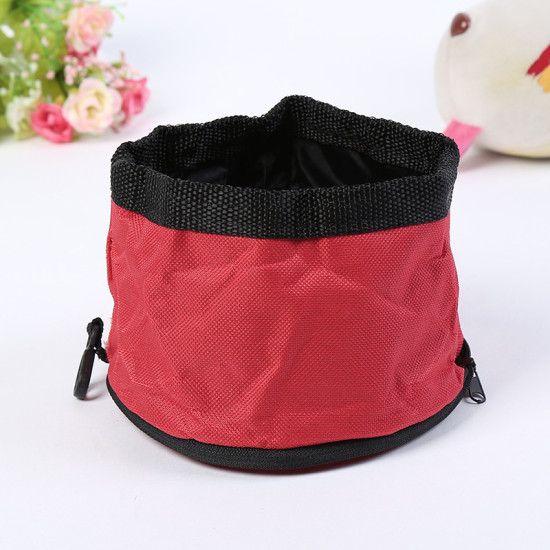 Oxford Cloth Folding DOG Bowls with Waterproof Zipper