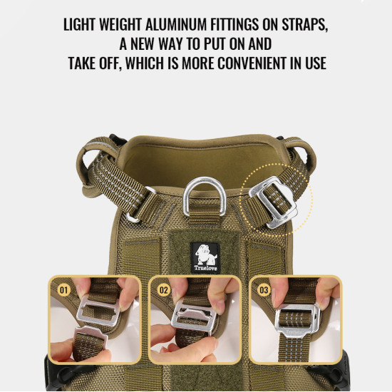 True Love Reflective Multi-Function Dog Harness