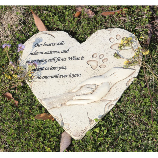 Heart-shaped Dog Headstone Monument Customizable